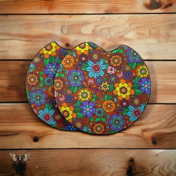 Floral Car Coaster 2 Pack - Picture 5 of 12